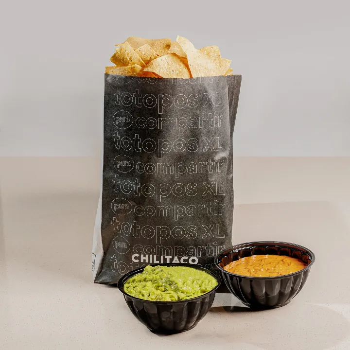 Totopos XL X2 salsas para compartir