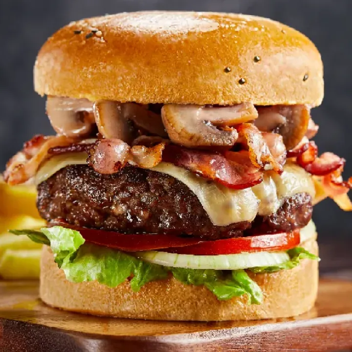 Hamburguesa Champiñones al Vino