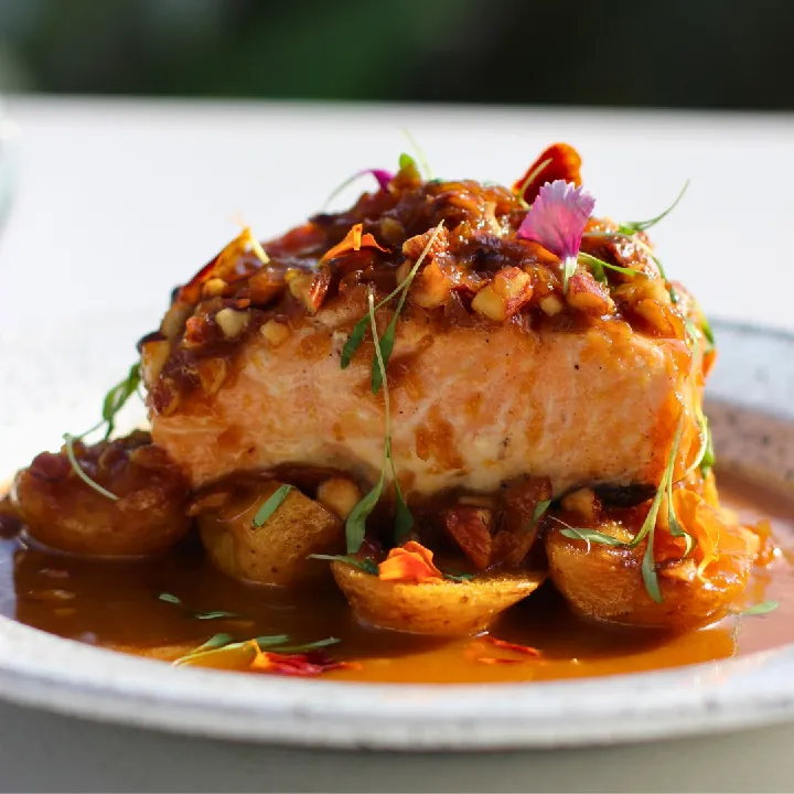 Salmon Miso y Almendras