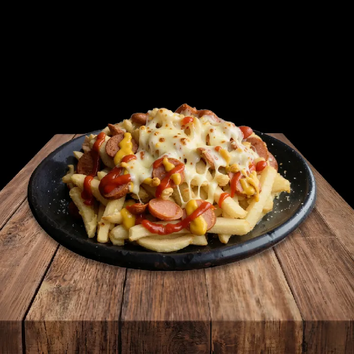 Salchipapa Con Queso