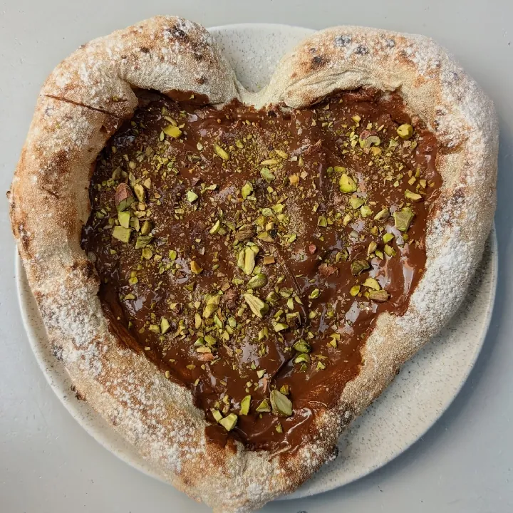Pizza Nutella e Pistacchio