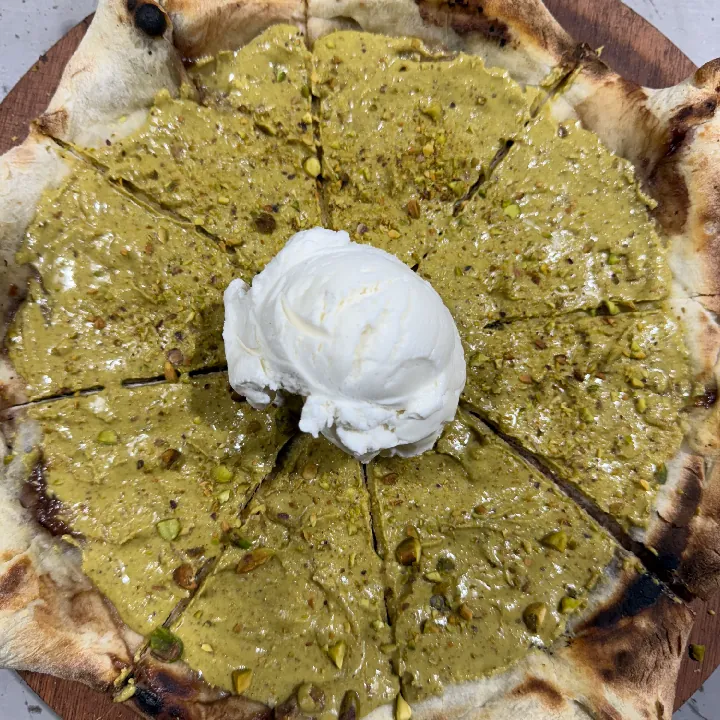 Pizza Crema de Pistachos