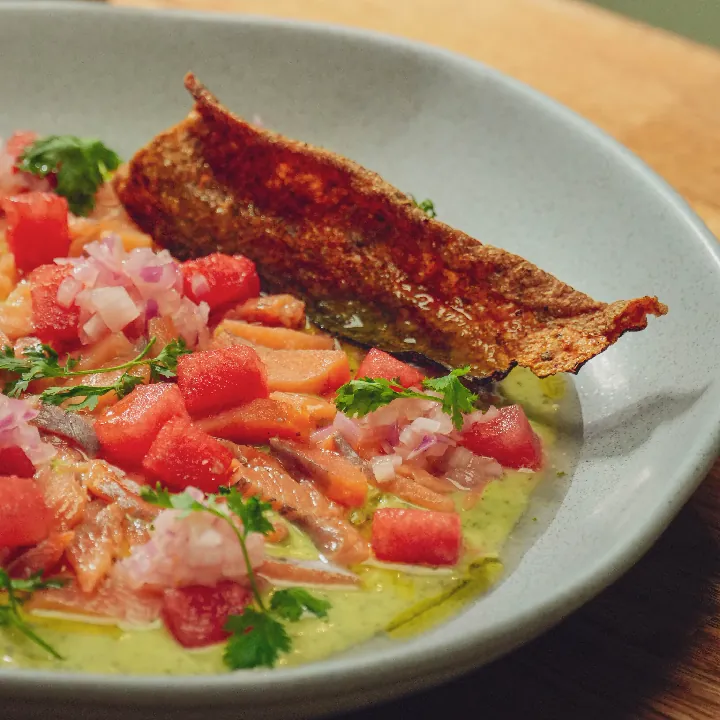 Tiradito de Trucha Ahumada
