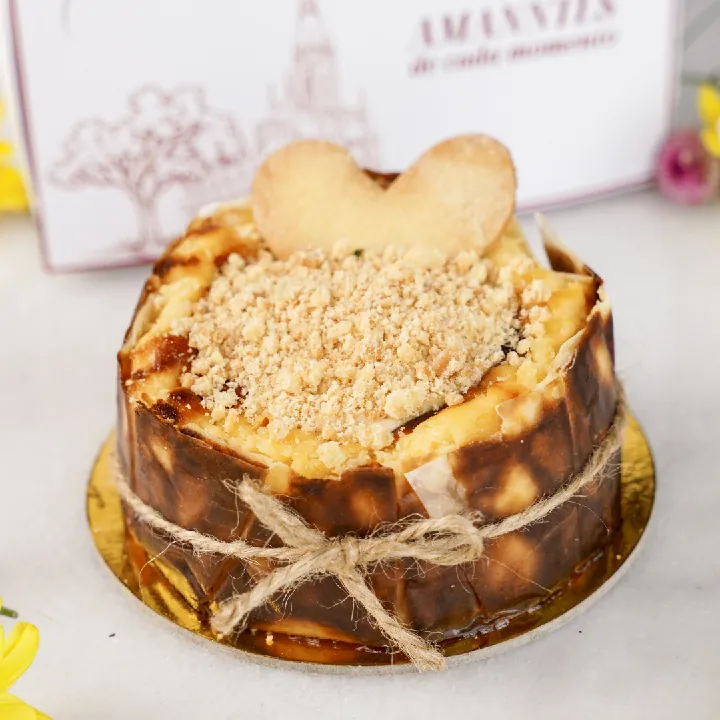 Tarta vasca de dulce de leche