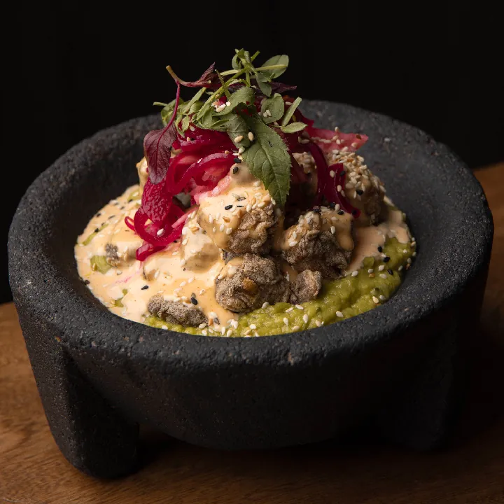 CRISPETAS DE PULPO Y GUACAMOLE