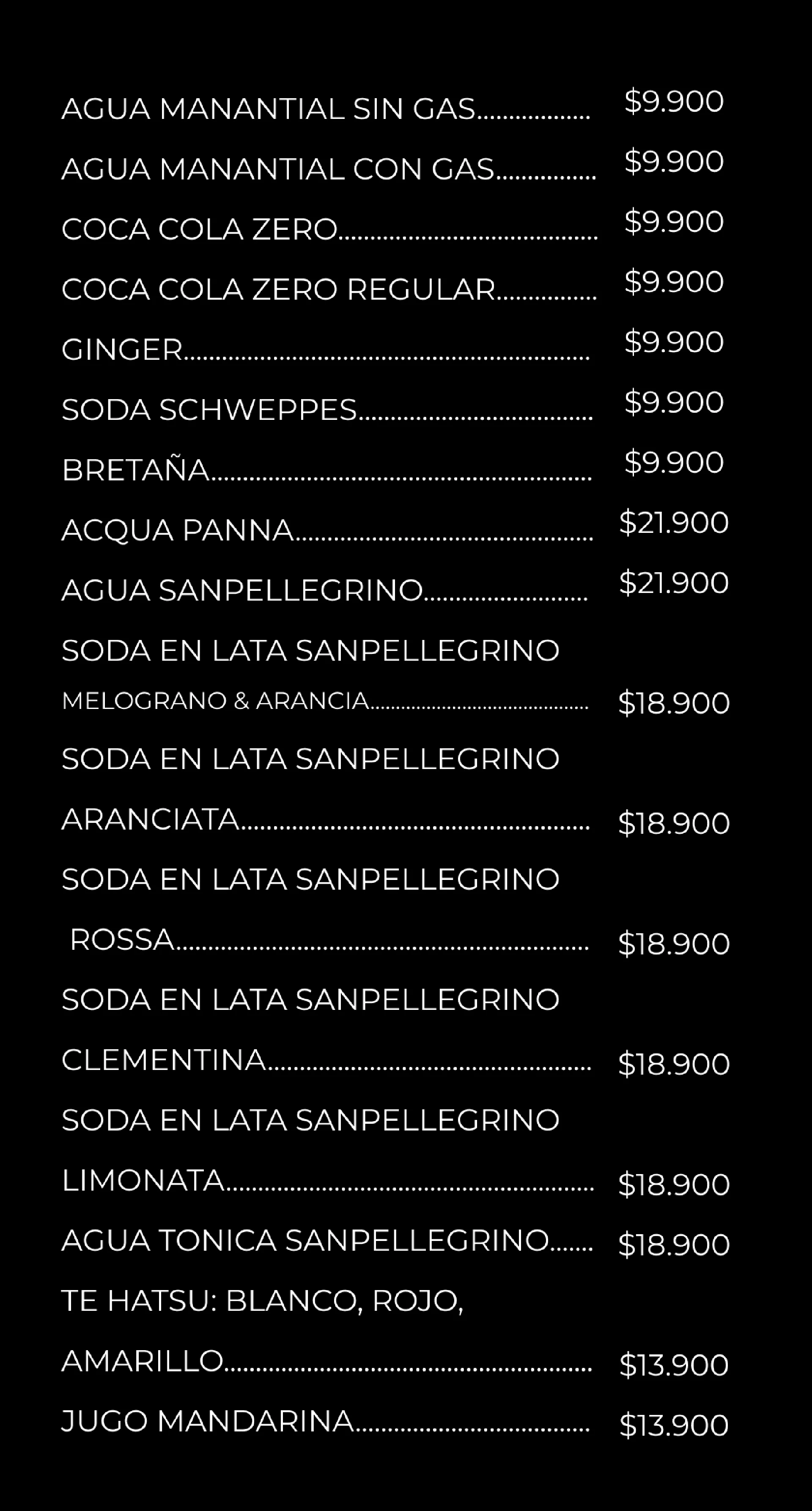 Bebidas banner lista