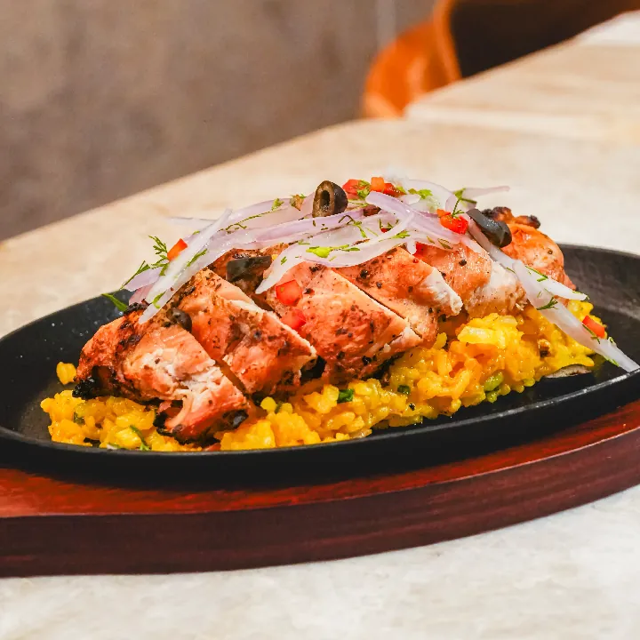 Arroz Cremoso de Ají Amarillo con Pollo 