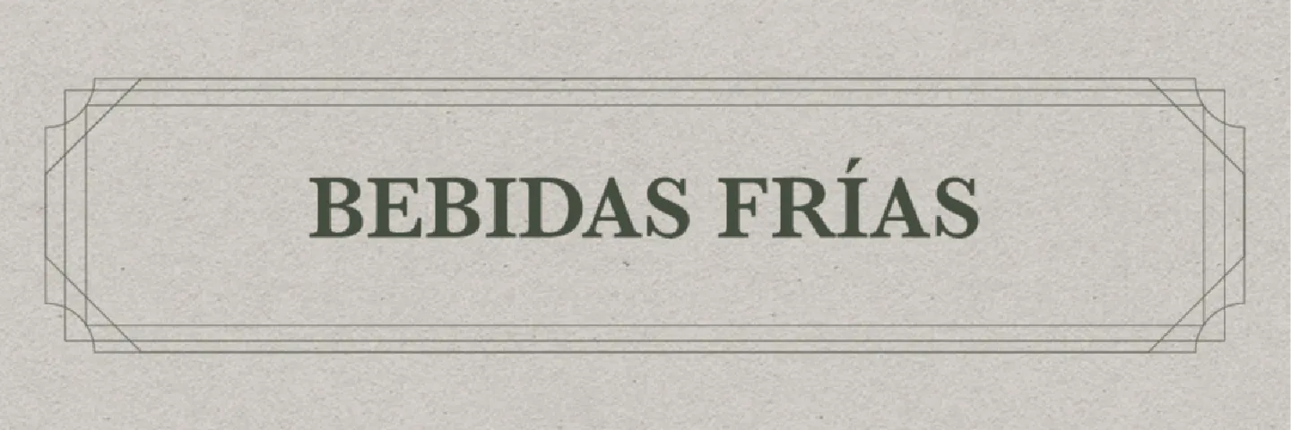 Bebidas Frías