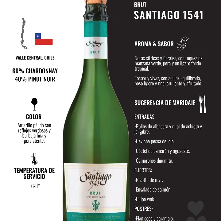 ESPUMANTE BRUT SANTIAGO 1541