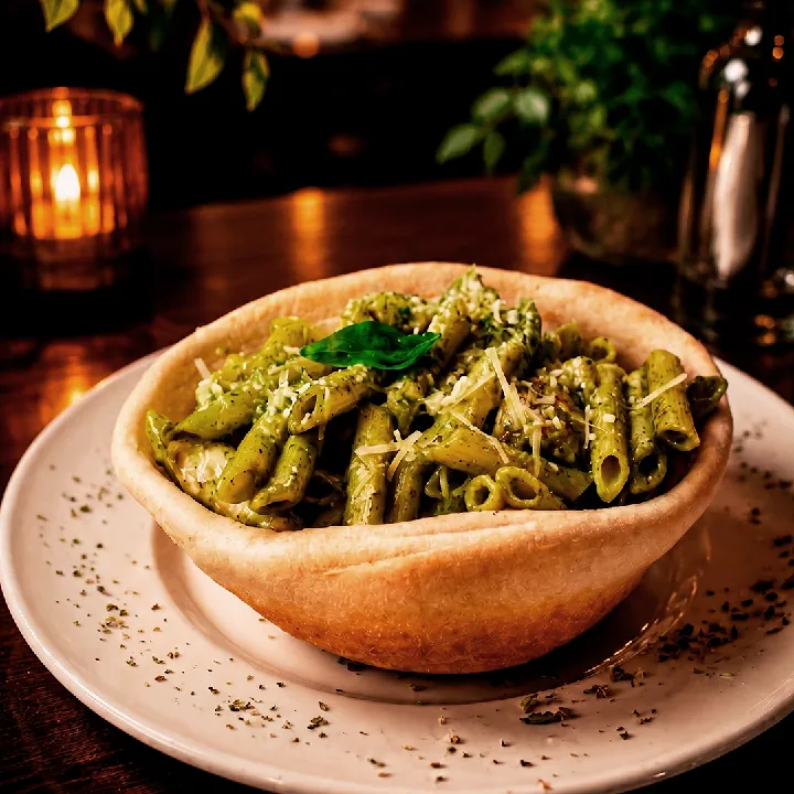 PASTA POLLO AL PESTO