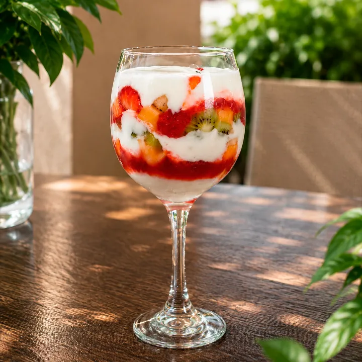COPA DE YOGURT NATURAL Y FRUTAS