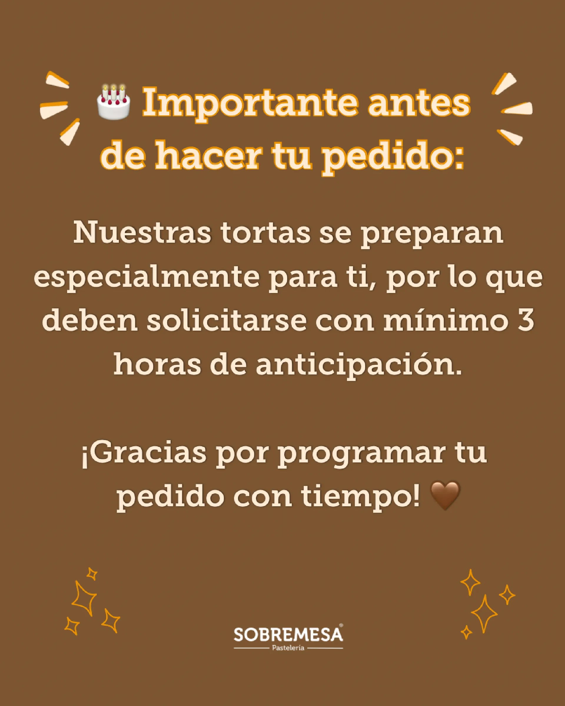 Banner info tortas