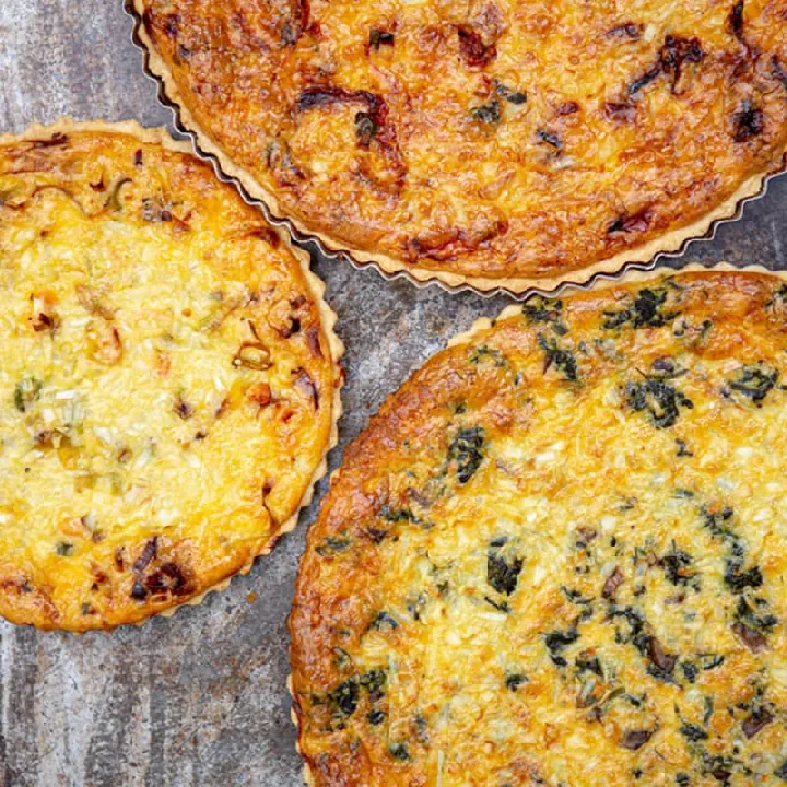 QUICHES  JAMÓN DE PAVO Y QUESO HOLANDÉS