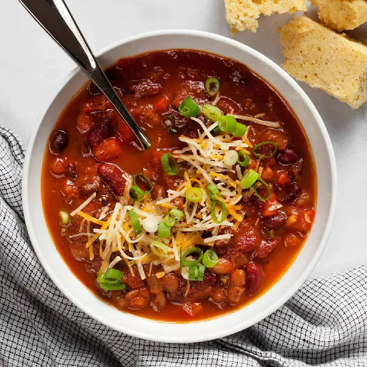 Chili vegetariano de 3 frijoles