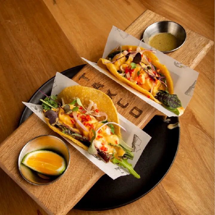 TACOS DE CAMARÓN ACEVICHADO