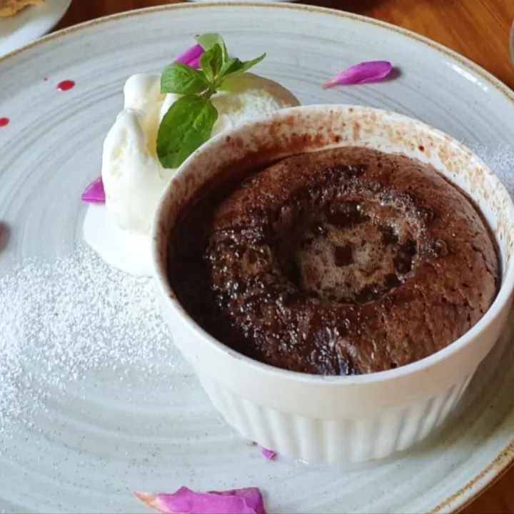 Chocolate Lava Cake with Ice Cream
