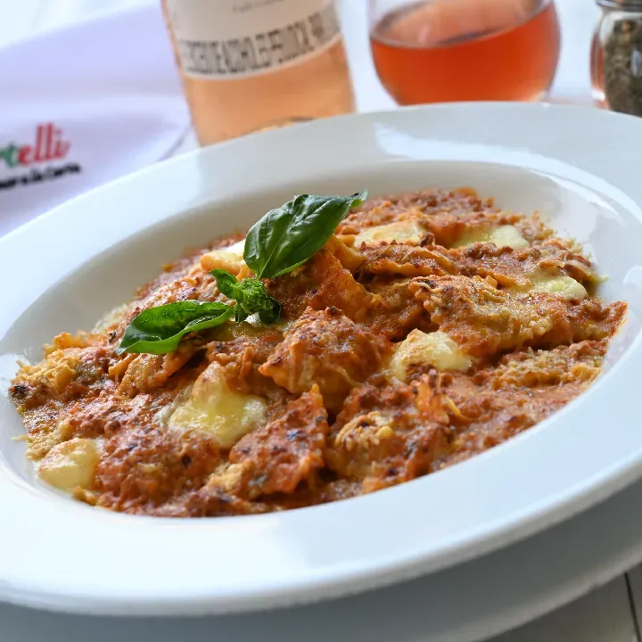 Beef Ravioli in Bolognese Sauce