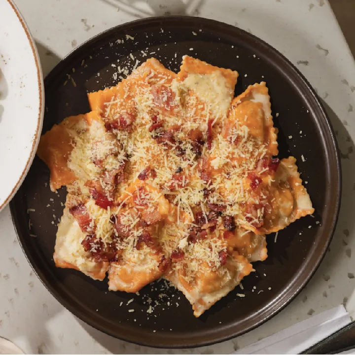 Ripe Plantain and Cheese Ravioli