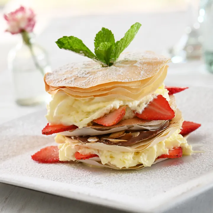 Strawberry and Nutella Millefeuille