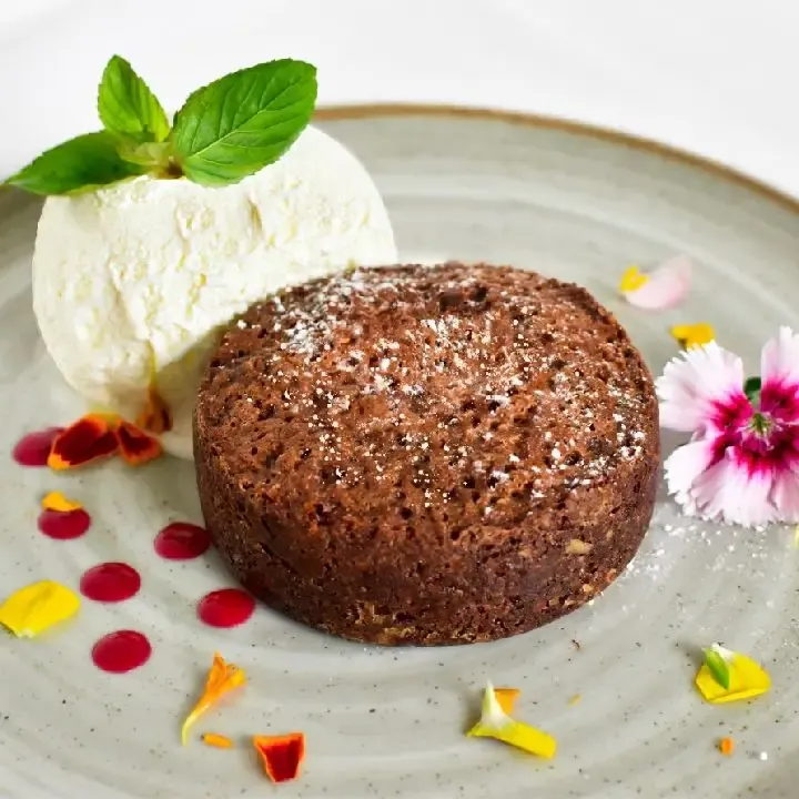 Gluten-free Brownie with Ice Cream
