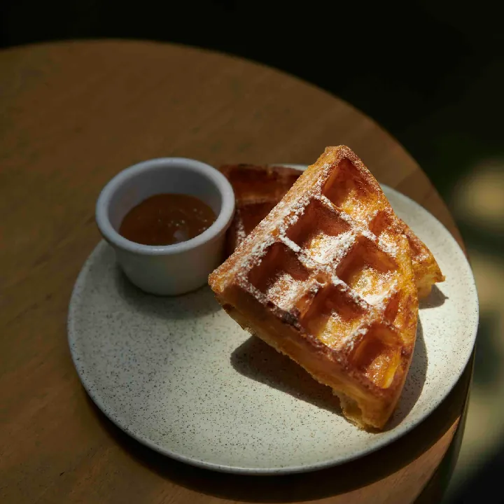 Waffle con topping