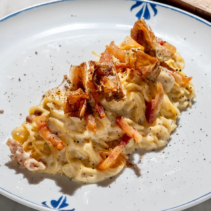 CACIO PEPE GUANCIALE ALCACHOFA