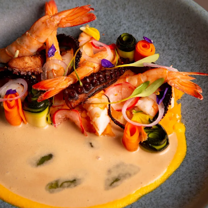 CEVICHE DE PULPO Y LANGOSTINO