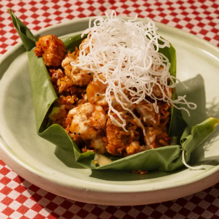 Chicken yakimeshi